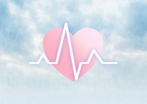 女性ホルモンと生理のイメージとしてハートの画像