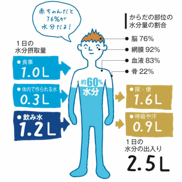 厚生労働省の「健康のため水を飲もう講座」のイメージ